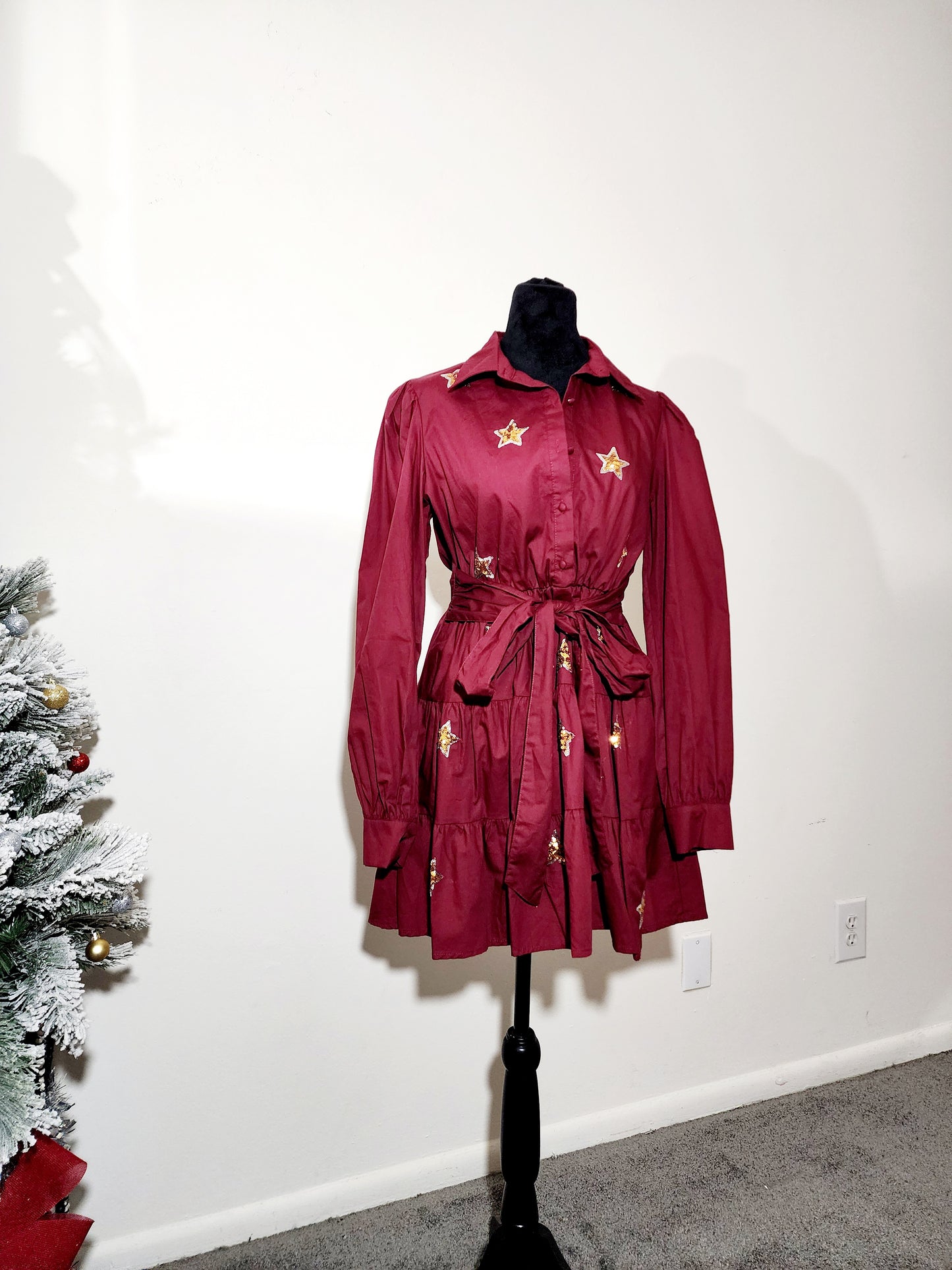 Star mini shirt dress