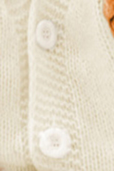 Flower Button Up Long Sleeve Cardigan - Kenchima