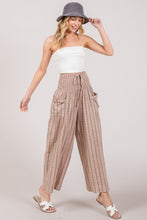 Cotton Gauze Wash Stripe Pants