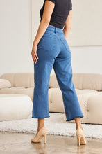 Crop Chloe Full Size Tummy Control High Waist Raw Hem Jeans