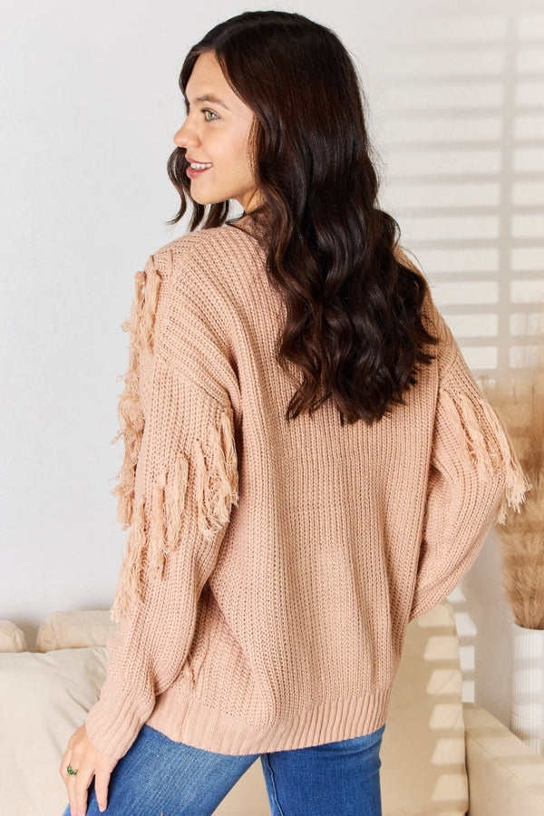 Tassel Detail Long Sleeve Sweater