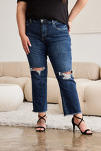 Dylan Full Size Tummy Control Distressed High Waist Raw Hem Jeans