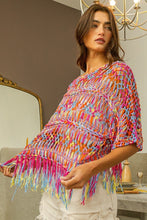 Openwork Fringed Knit Cover Up