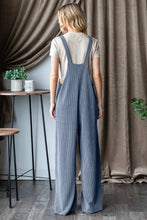 Ribbed Front Pocket Sleeveless Jumpsuit