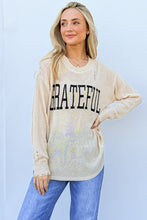 GRATEFUL Long Sleeve Knit Top