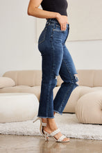 Dylan Full Size Tummy Control Distressed High Waist Raw Hem Jeans