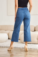 Crop Chloe Full Size Tummy Control High Waist Raw Hem Jeans