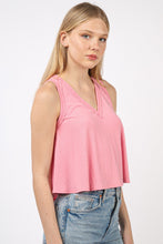 Neck Knit Swing Cropped Tank