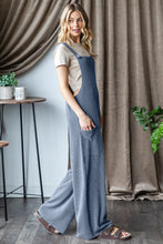 Ribbed Front Pocket Sleeveless Jumpsuit