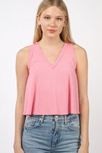 Neck Knit Swing Cropped Tank