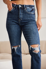 Dylan Full Size Tummy Control Distressed High Waist Raw Hem Jeans