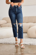 Dylan Full Size Tummy Control Distressed High Waist Raw Hem Jeans