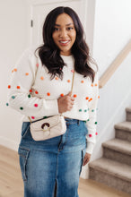 Candy Buttons Pom Detail Sweater