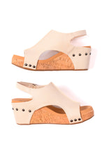 Carley Wedge Sandals in Cream