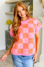 Dazzle Me Checkered Sequin Top