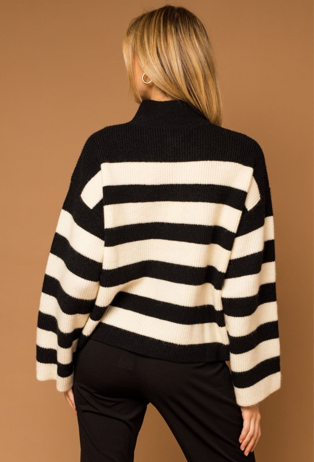 Striped Half-Zip sweater