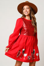 Have Fun Sequins dress in red