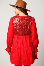 Have Fun Sequins dress in red