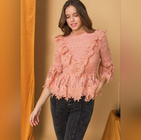 Peplum Lace Top