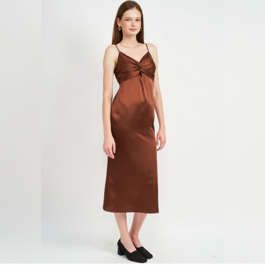 Follow Me Satin midi/maxi dress