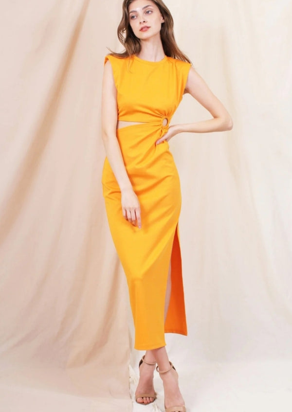 Georgia Cutout Dress in Orange