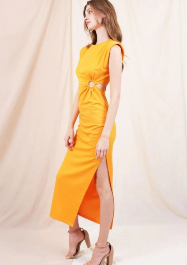 Georgia Cutout Dress in Orange