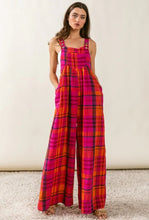 PARDON plaid wide leg jumpsuits