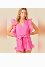 KENNY Ruffled detailed gingham romper