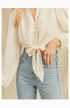 Long Sleeves button-down crop top