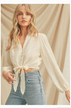 Long Sleeves button-down crop top