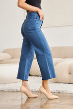 Crop Chloe Full Size Tummy Control High Waist Raw Hem Jeans