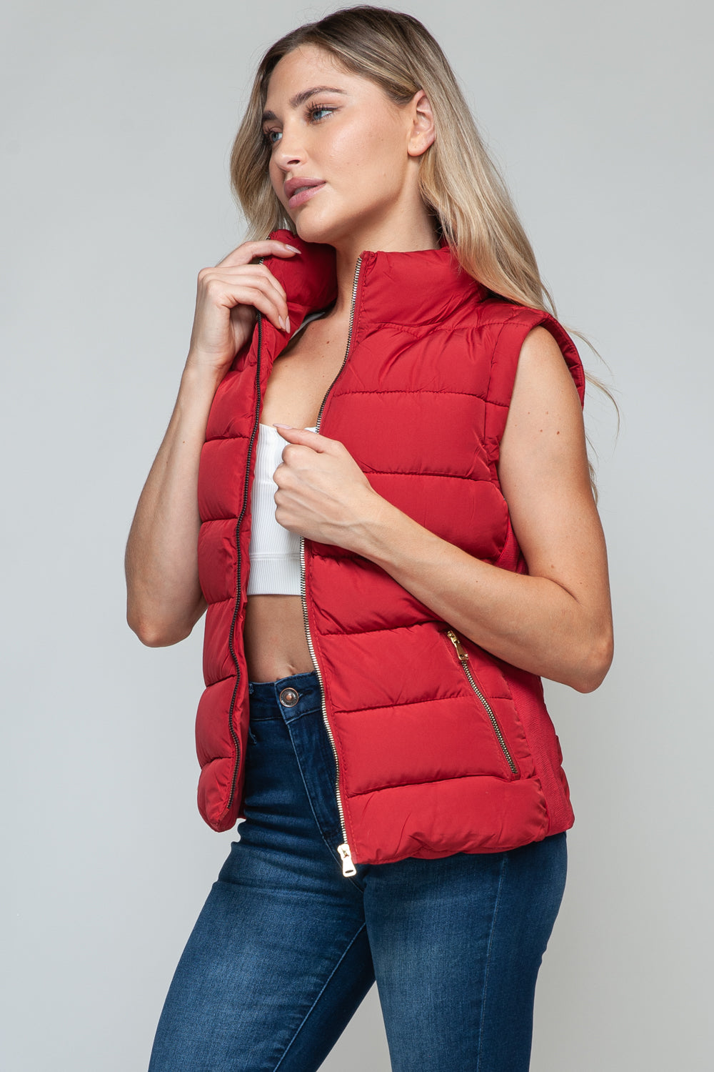 Turtleneck Vest with Pockets