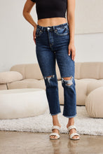 Dylan Full Size Tummy Control Distressed High Waist Raw Hem Jeans