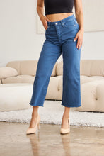 Crop Chloe Full Size Tummy Control High Waist Raw Hem Jeans