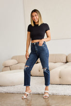 Dylan Full Size Tummy Control Distressed High Waist Raw Hem Jeans