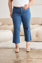 Crop Chloe Full Size Tummy Control High Waist Raw Hem Jeans