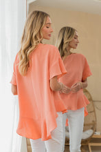 Round Neck Ruffled Top