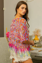 Openwork Fringed Knit Cover Up