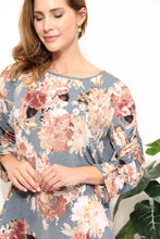 Sew In Love  Full Size Flower Print Long Sleeve Top - Kenchima 