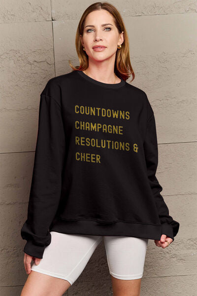 COUNTDOWNS CHAMPAGNE RESOLUTIONS & CHEER Sweatshirt