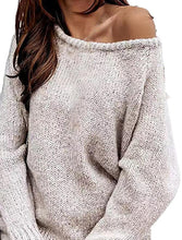 One Shoulder Long Sleeve Sweater - Kenchima 