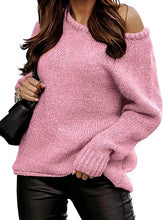 One Shoulder Long Sleeve Sweater - Kenchima 