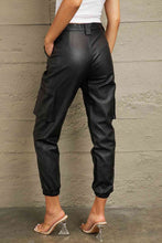 Faux Leather Joggers