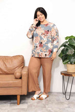 Sew In Love  Full Size Flower Print Long Sleeve Top - Kenchima 