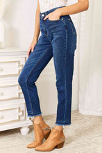 Size High Waist Released Hem Slit Jeans