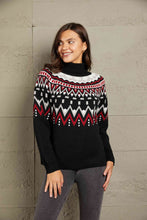 Turtleneck Ribbed Trim Sweater