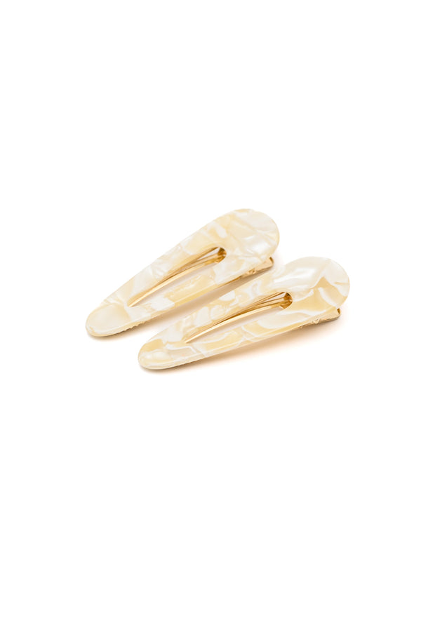 Teardrop Hair Clip | Teardrop Hair Clip Gold Shell | Kenchima