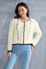 Graphic Cable-Knit Cardigan