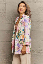 Printed Lapel Collar Blazer