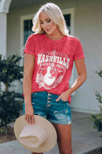 NASHVILLE COUNTRY MUSIC Graphic Round Neck Tee Shirt - Kenchima 